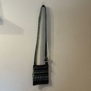 No brand double zipper crossbody bag